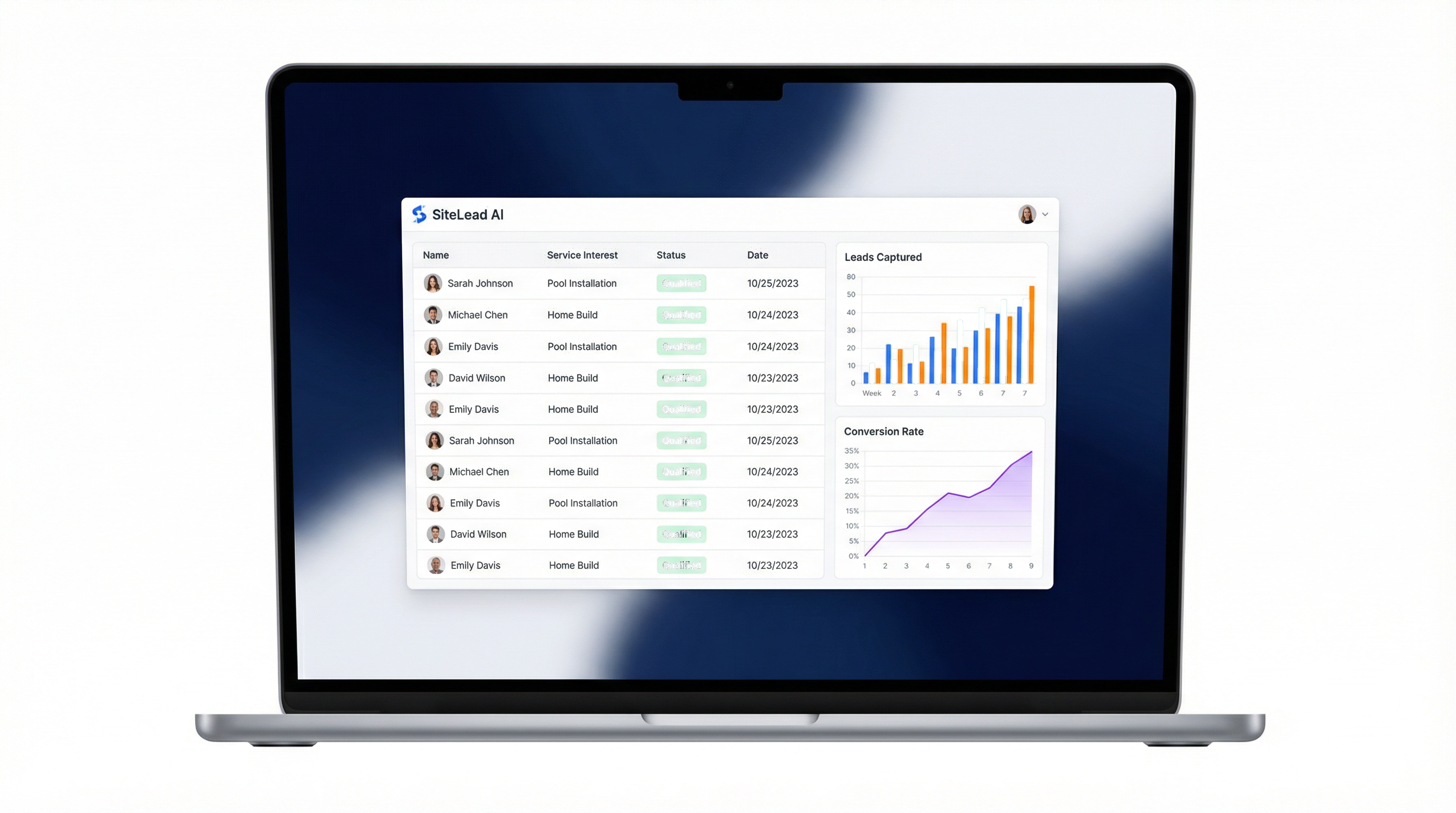 SiteLead AI Dashboard
